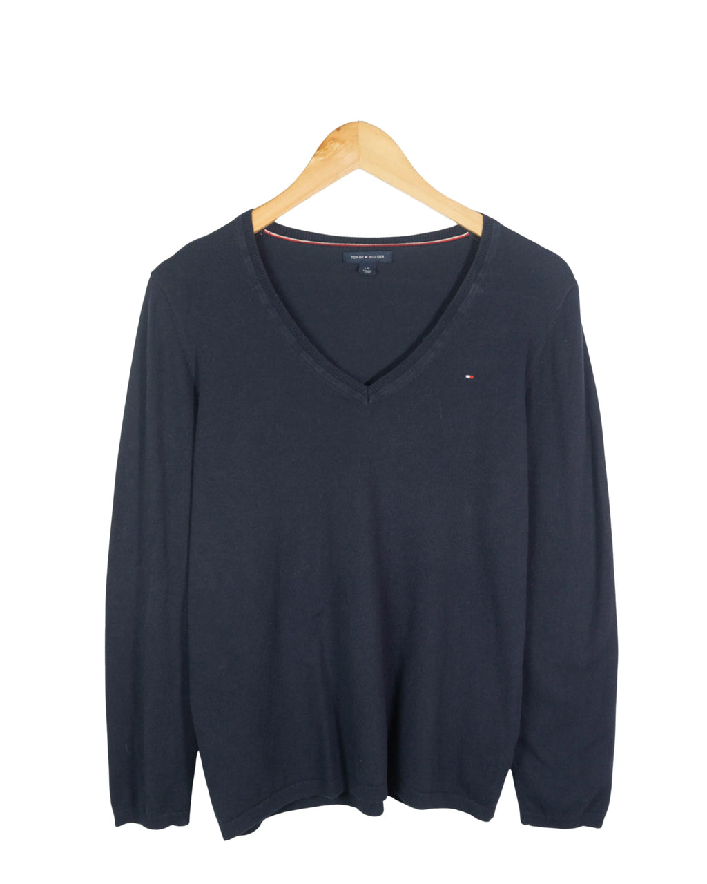 Jersey cuello pico mujer Tommy Hilfiger azul marino L