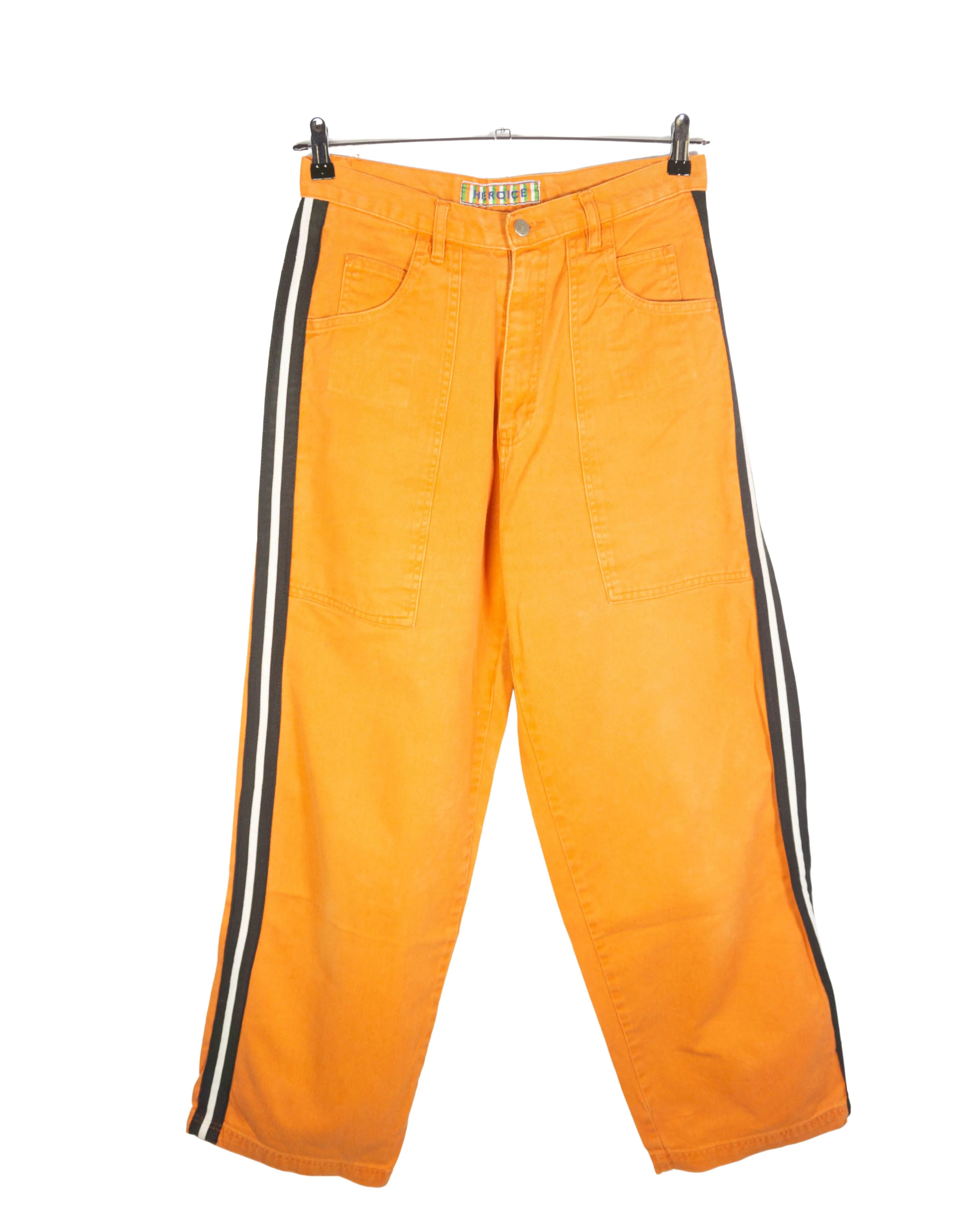 Pantalón Heroice Vintage Y2K Naranja Franja — Talla M