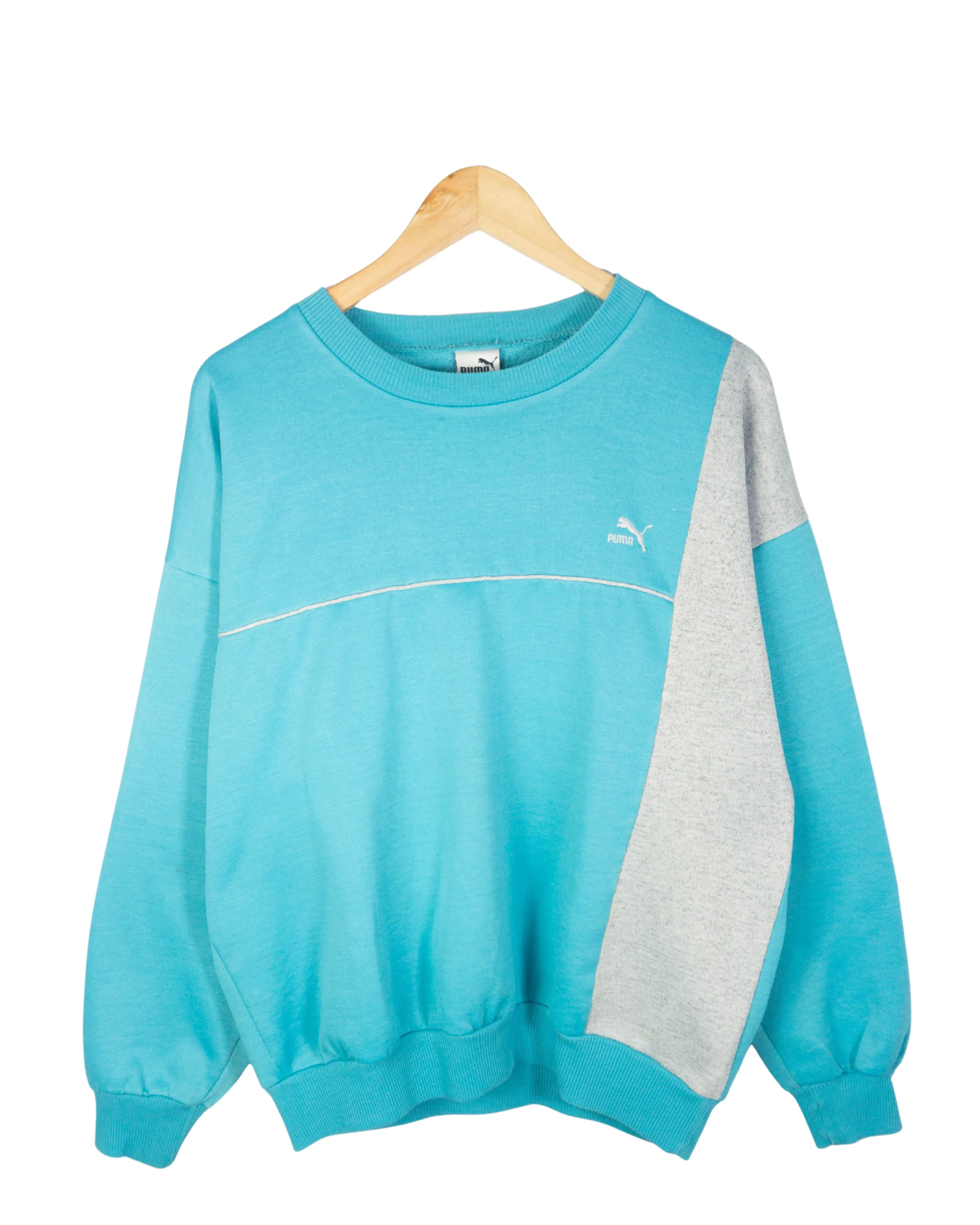 Sudaderas Puma vintage 90s turquesa M