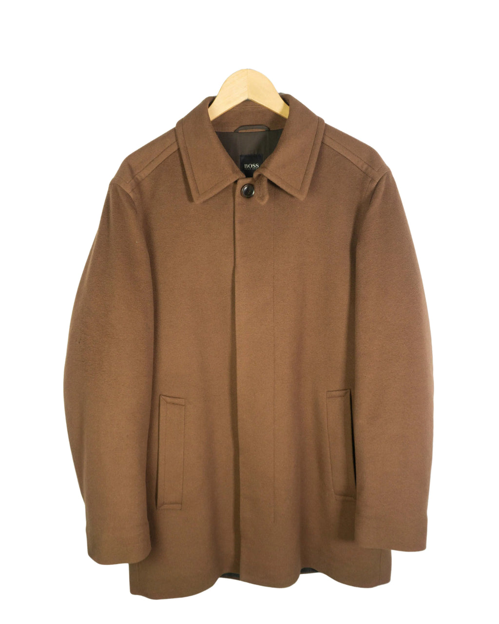 Abrigo Hugo Boss Vintage 90s Camel — Talla L