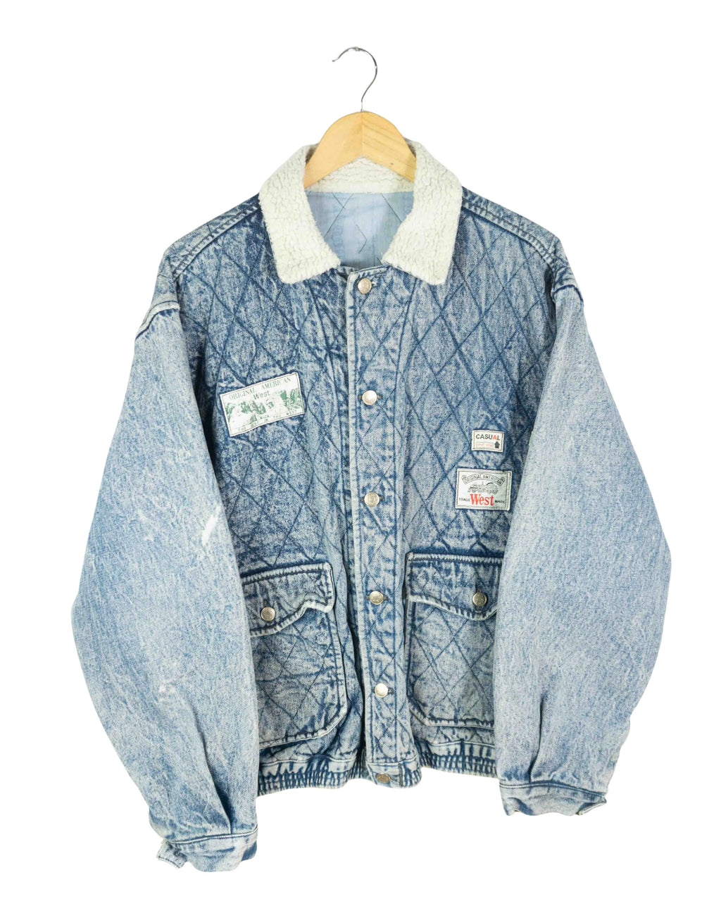 Chaqueta vaquera cuello borrego vintage 90s L