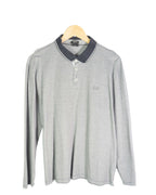Polo Hugo Boss Manga Larga Gris Mercerised — Talla XXL