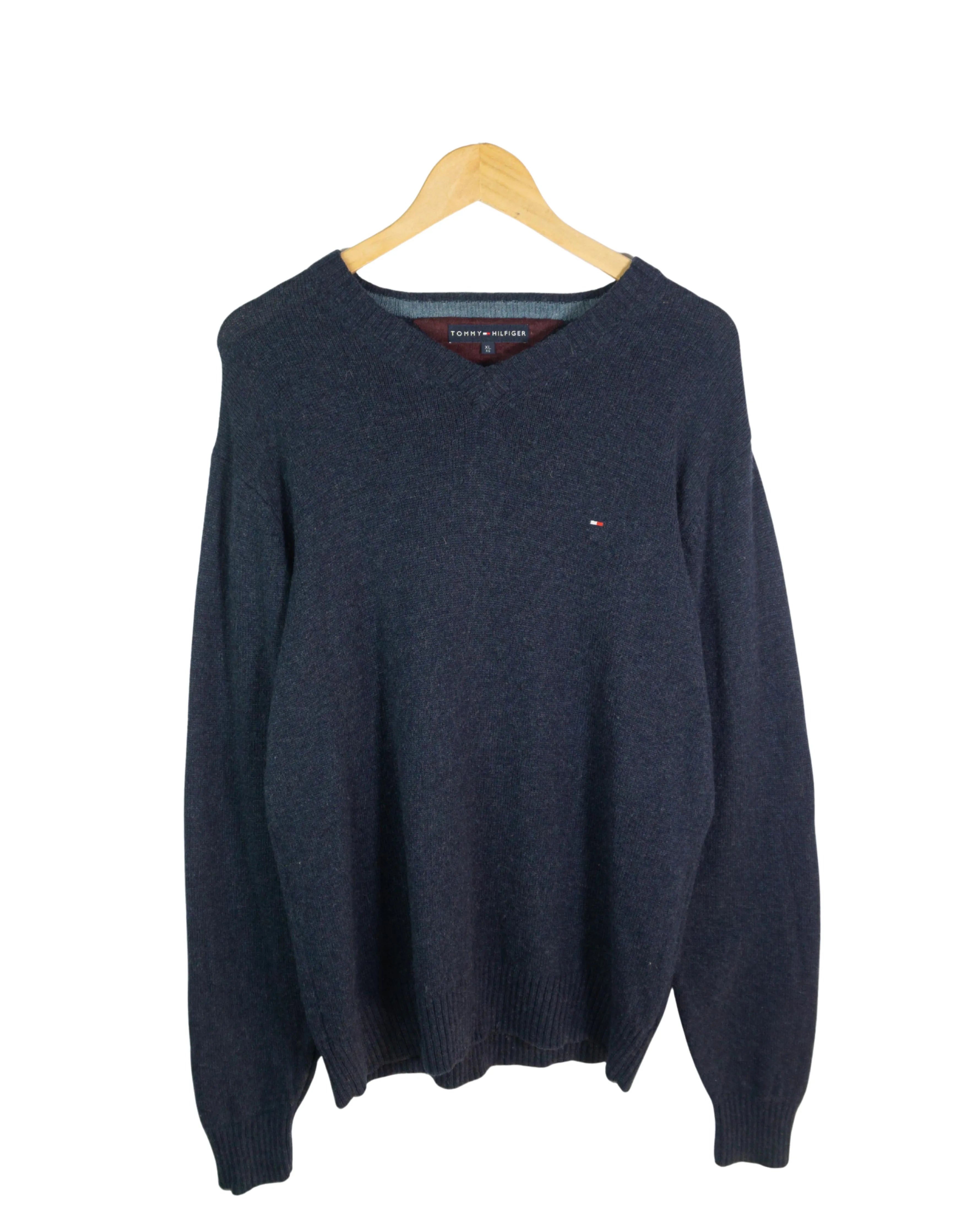 Jersey de lana Tommy Hilfiger azul marino XL
