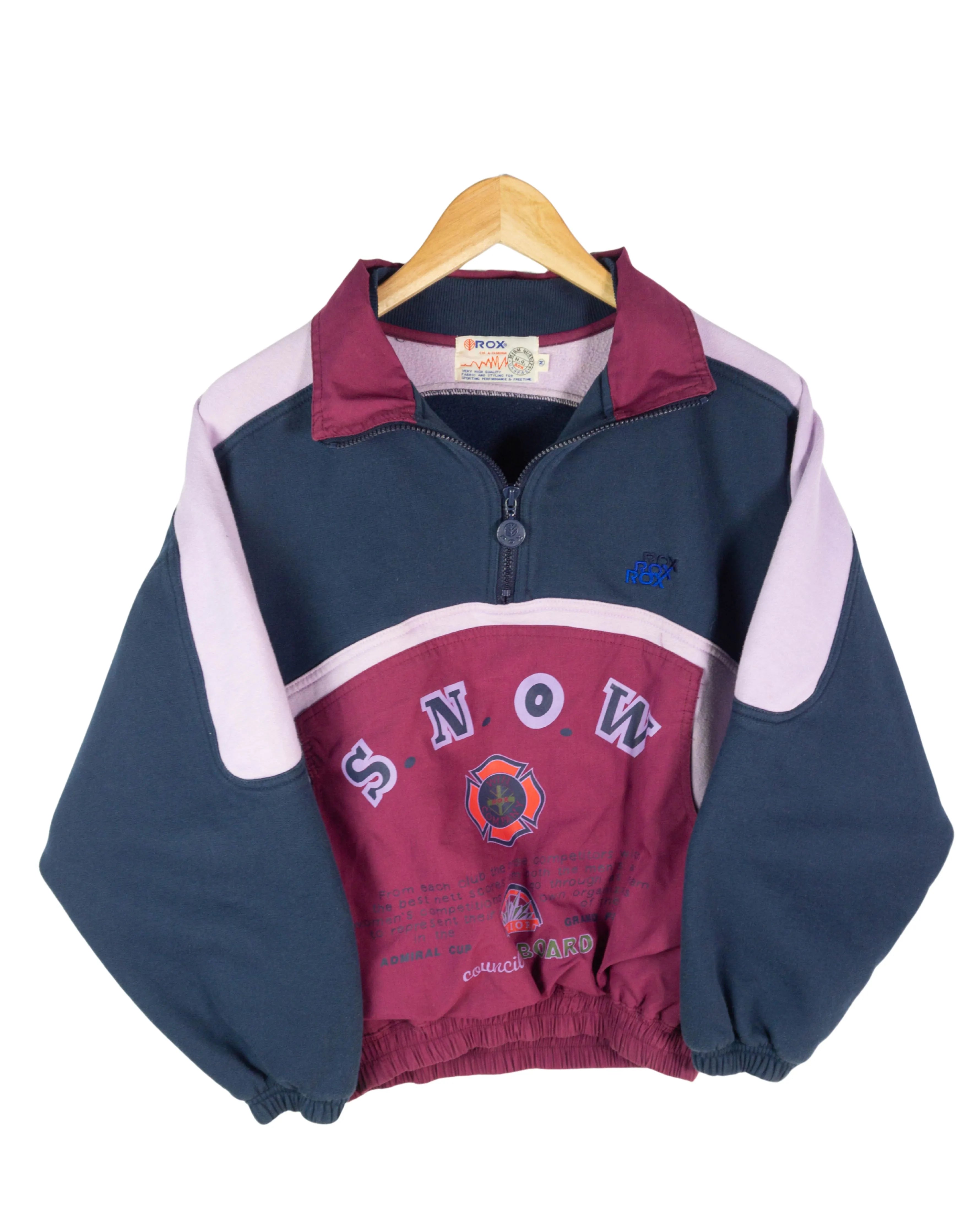 Sudadera 1/4 zip Rox vintage 90s XS