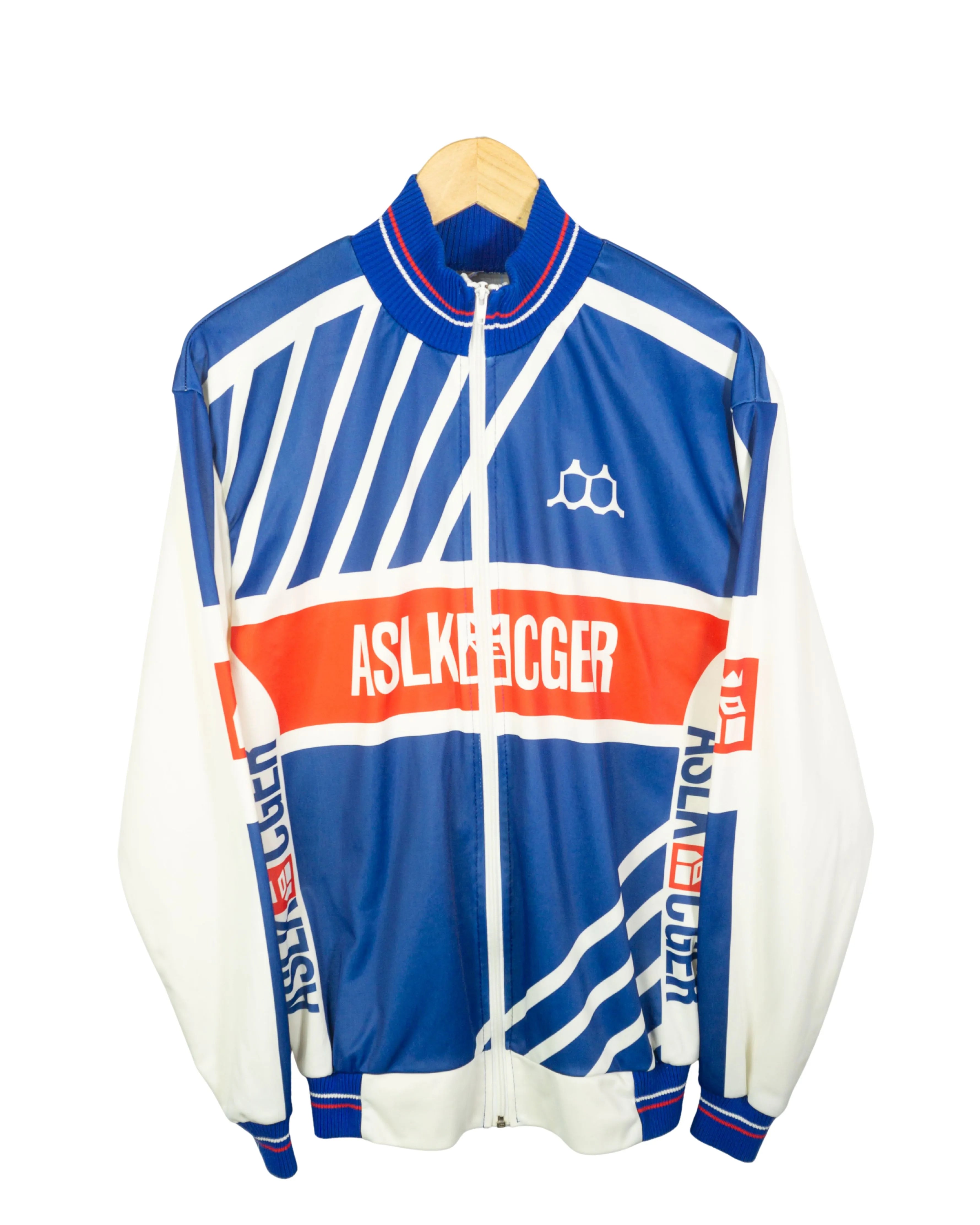 Chaqueta deportiva ciclista vintage 00s azul/blanco/rojo M