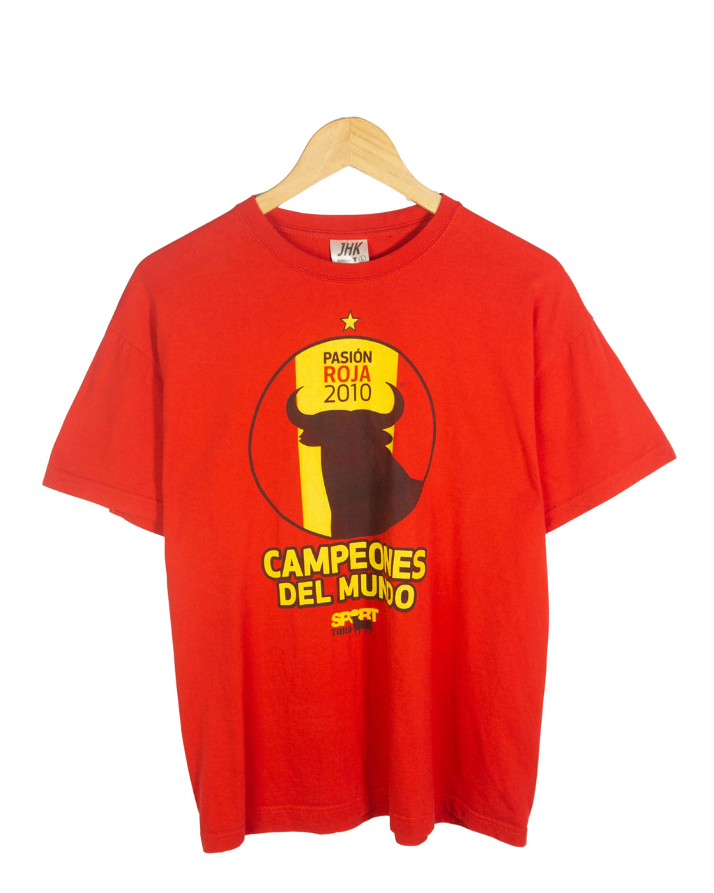 Camiseta España Campeones del Mundo 2010 Roja — Talla L