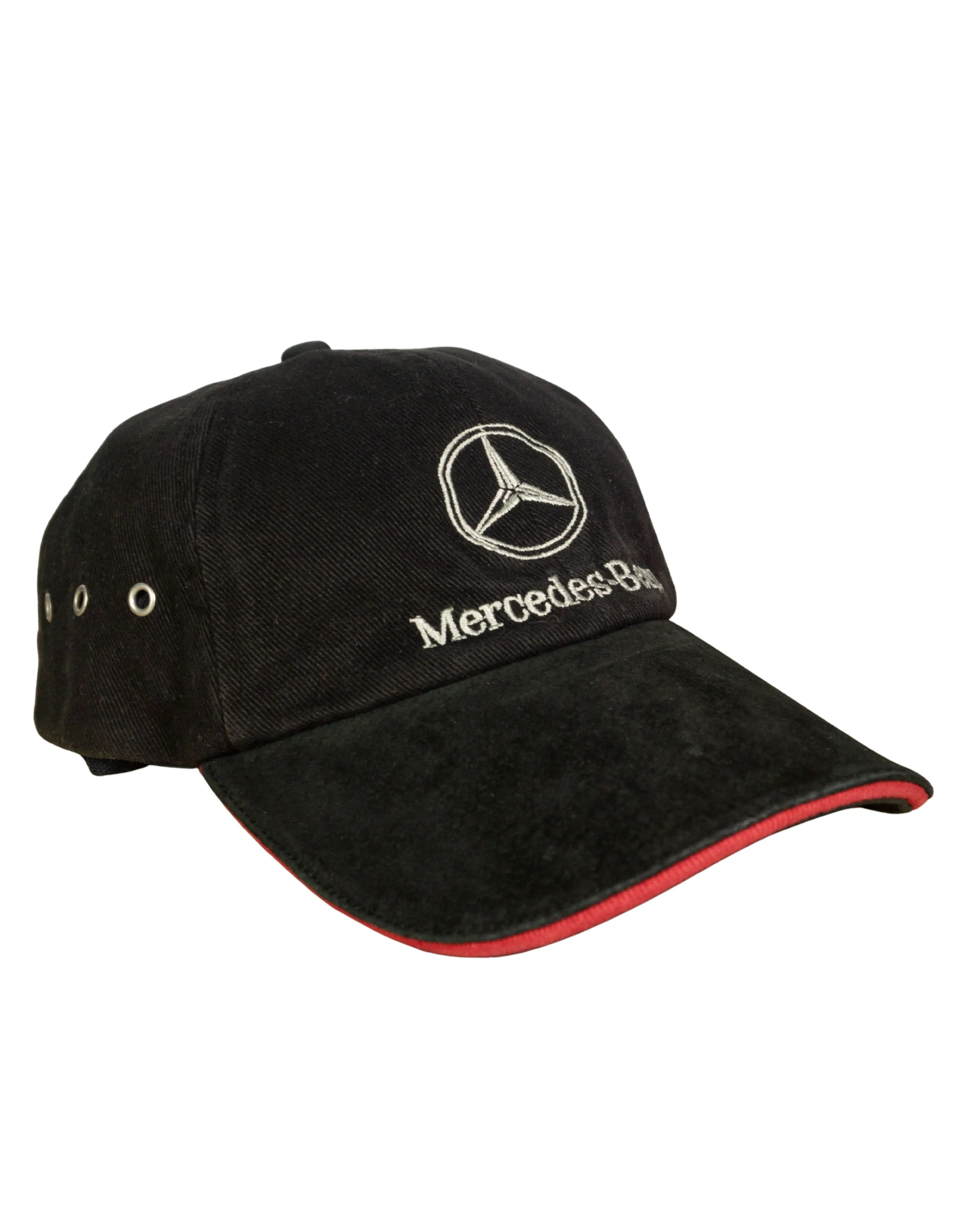 Gorra Mercedes-Benz Negra Ante Bordada — Talla S