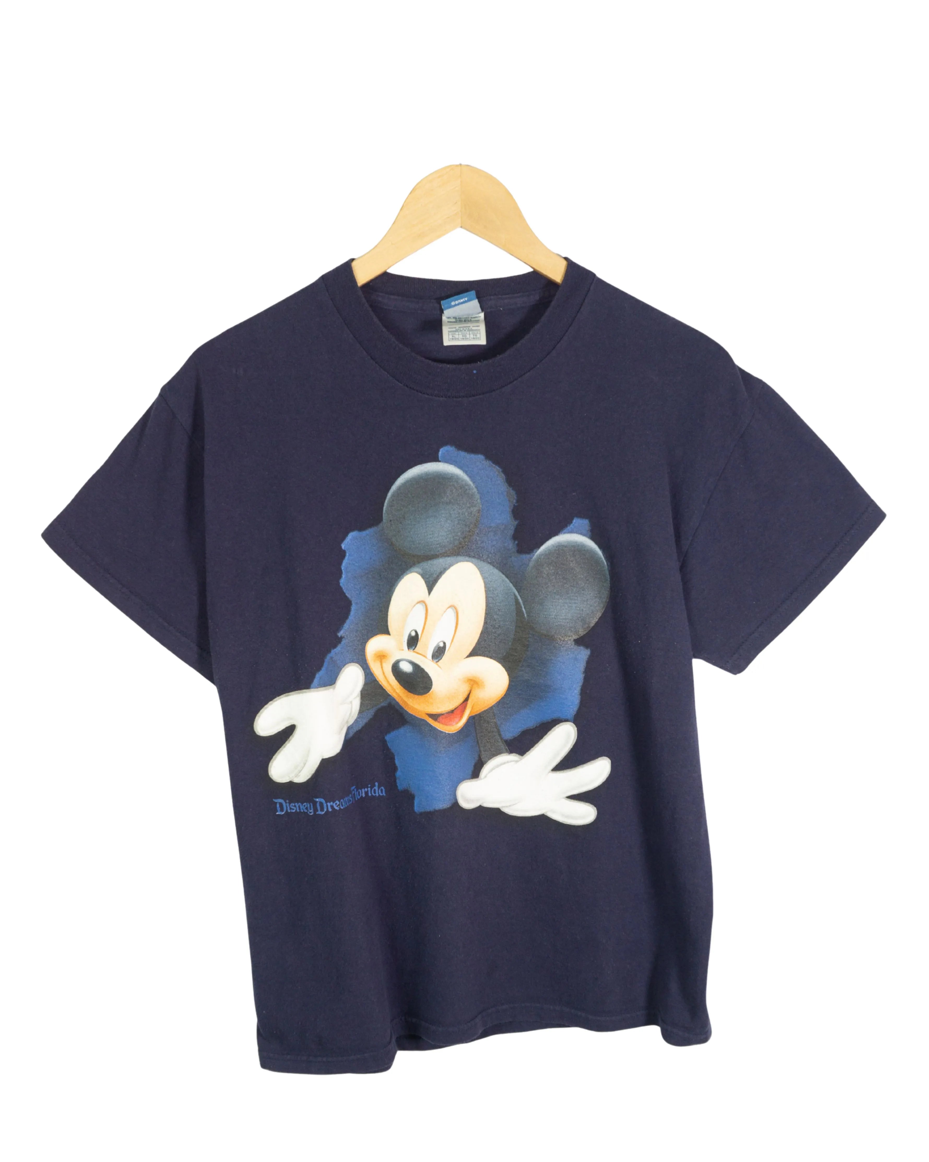 Camiseta Disney Mickey Mouse Azul Marino Vintage — Talla S