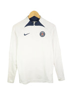 Sudadera PSG Nike Dri-Fit 1/4 Cremallera Blanca Hombre — Talla S
