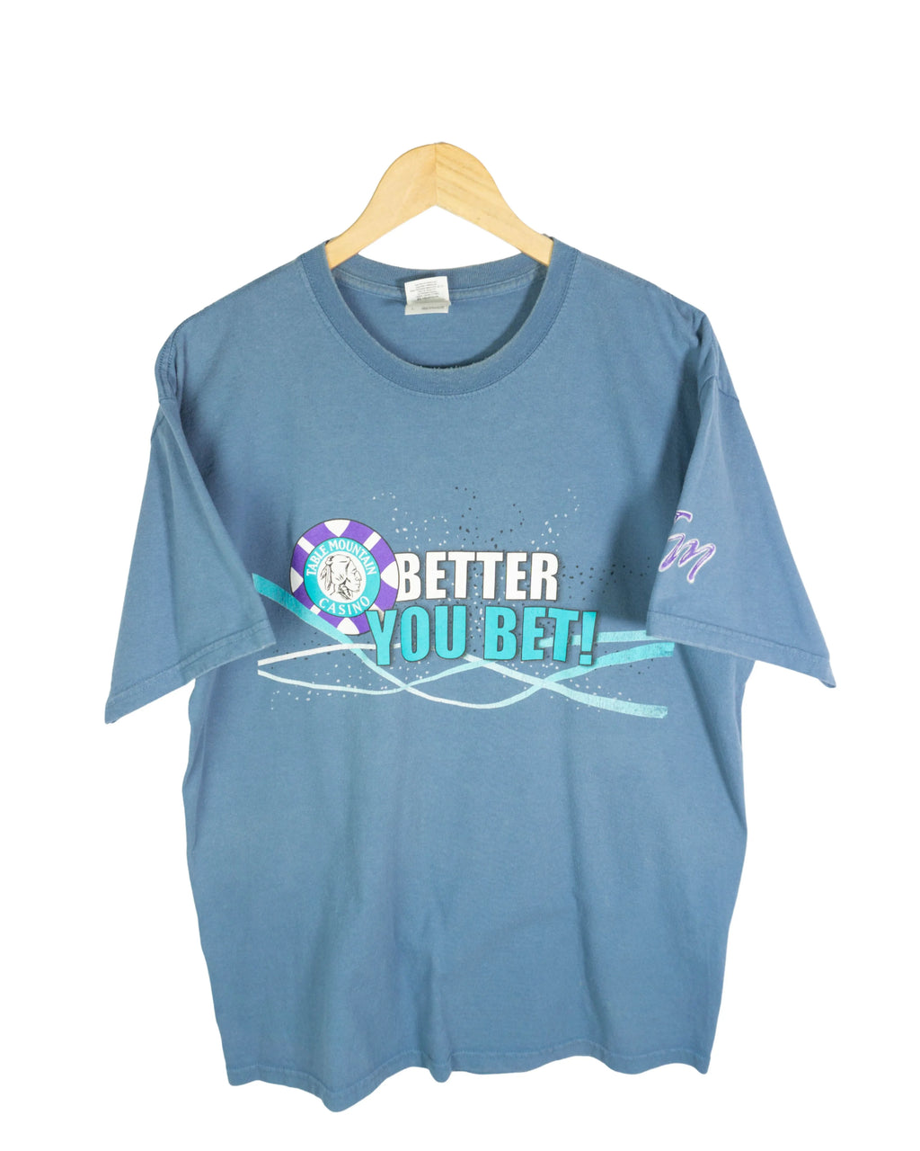 Camiseta Vintage Graphic Tee Table Mountain Casino azul — Talla L