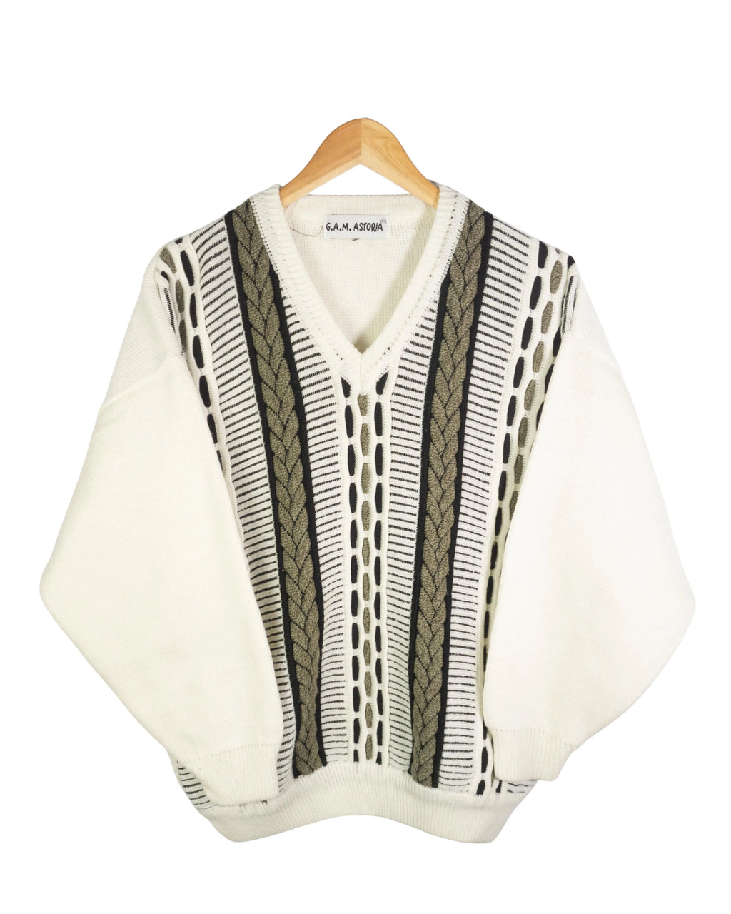 Jersey estampado vintage 90s beige M