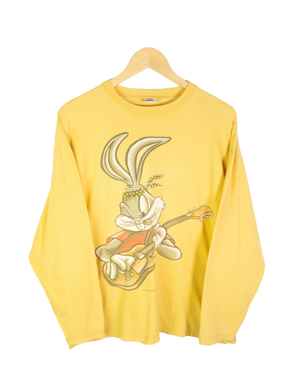 Camiseta Looney Tunes Bugs Bunny Vintage 1998 Amarilla — Talla M