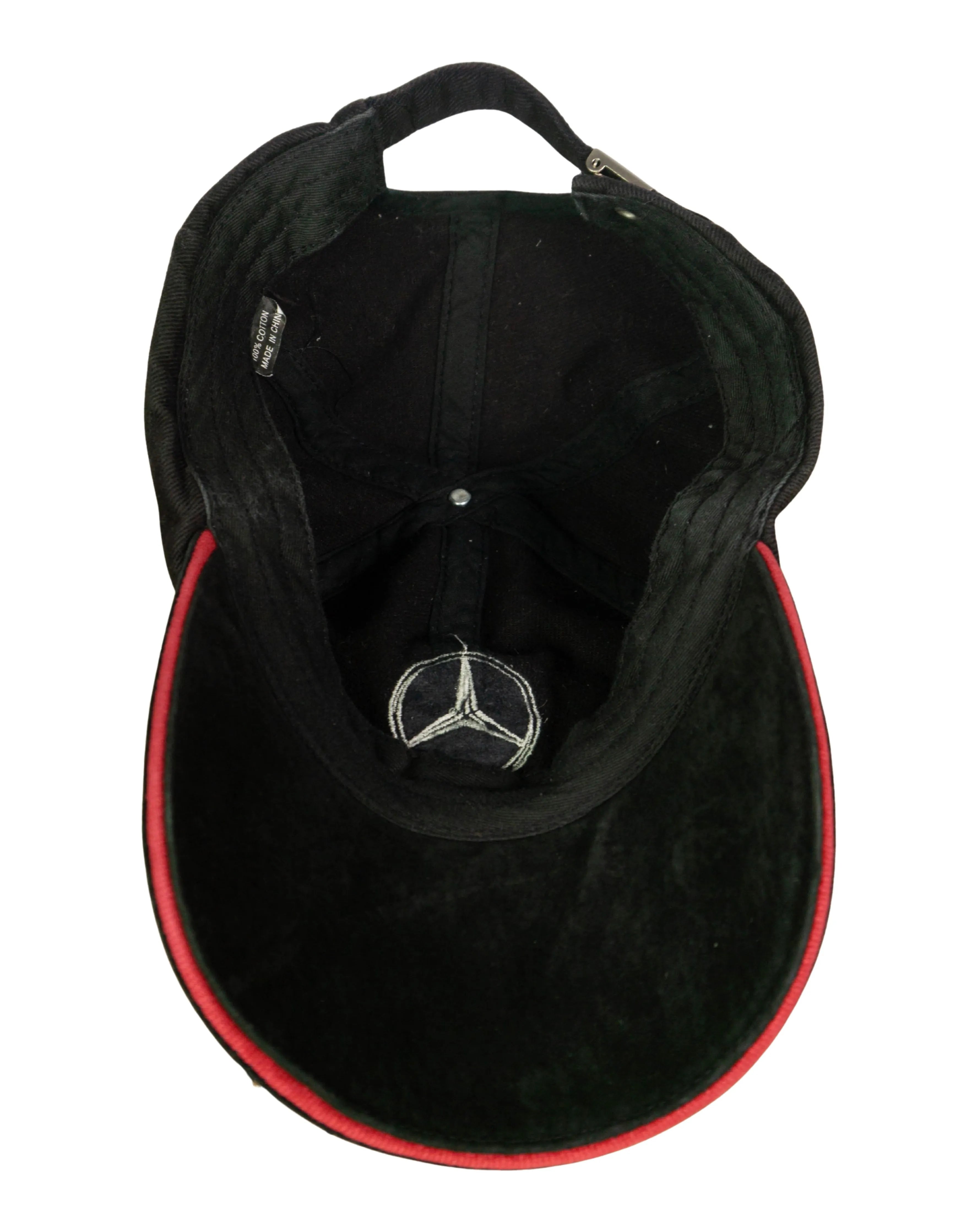 Gorra Mercedes-Benz Negra Ante Bordada — Talla S