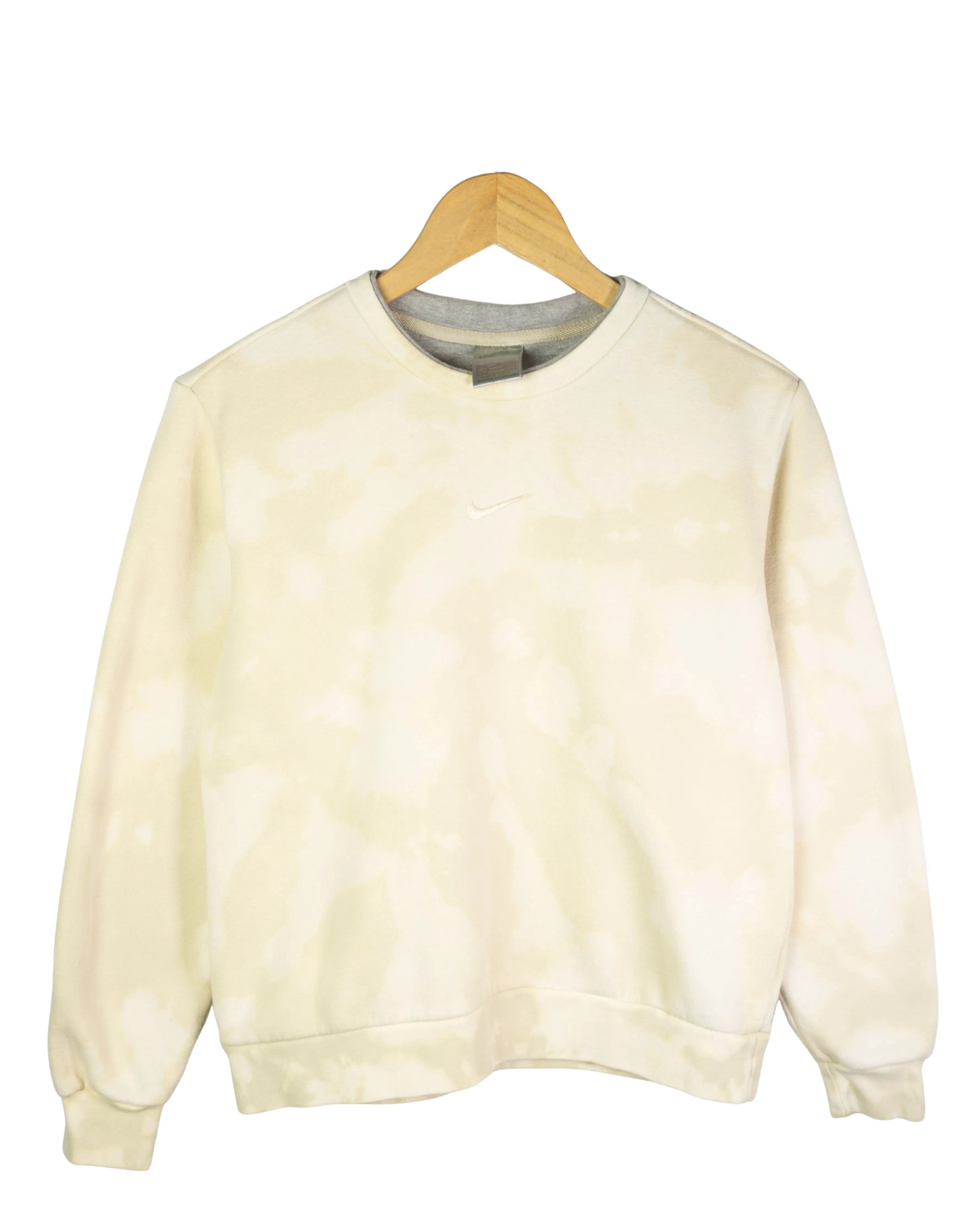 Sudadera Nike Swoosh Tie-Dye Crema Mujer — Talla S