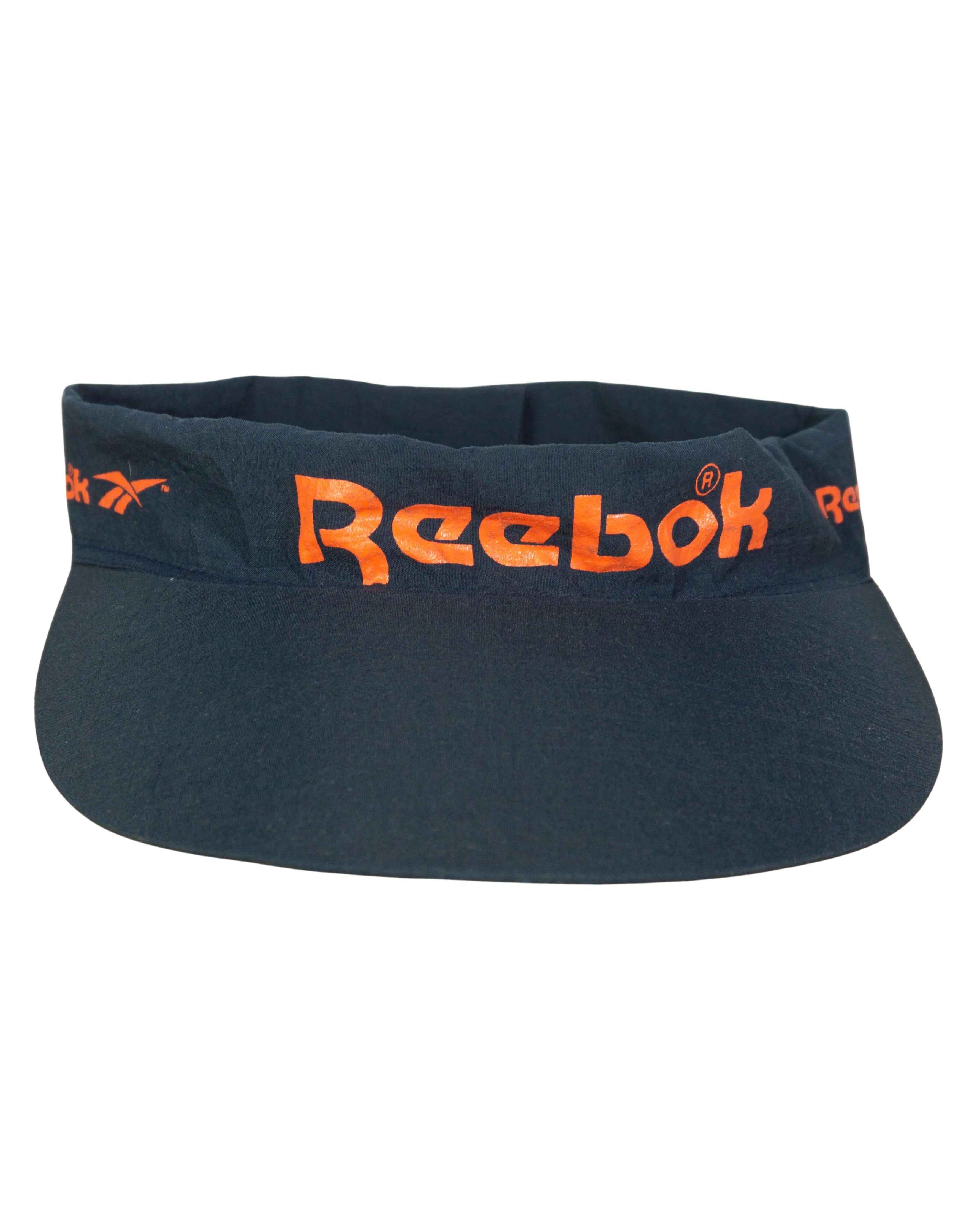 Visera Reebok Azul Marino y Naranja Vintage 90s — Talla M