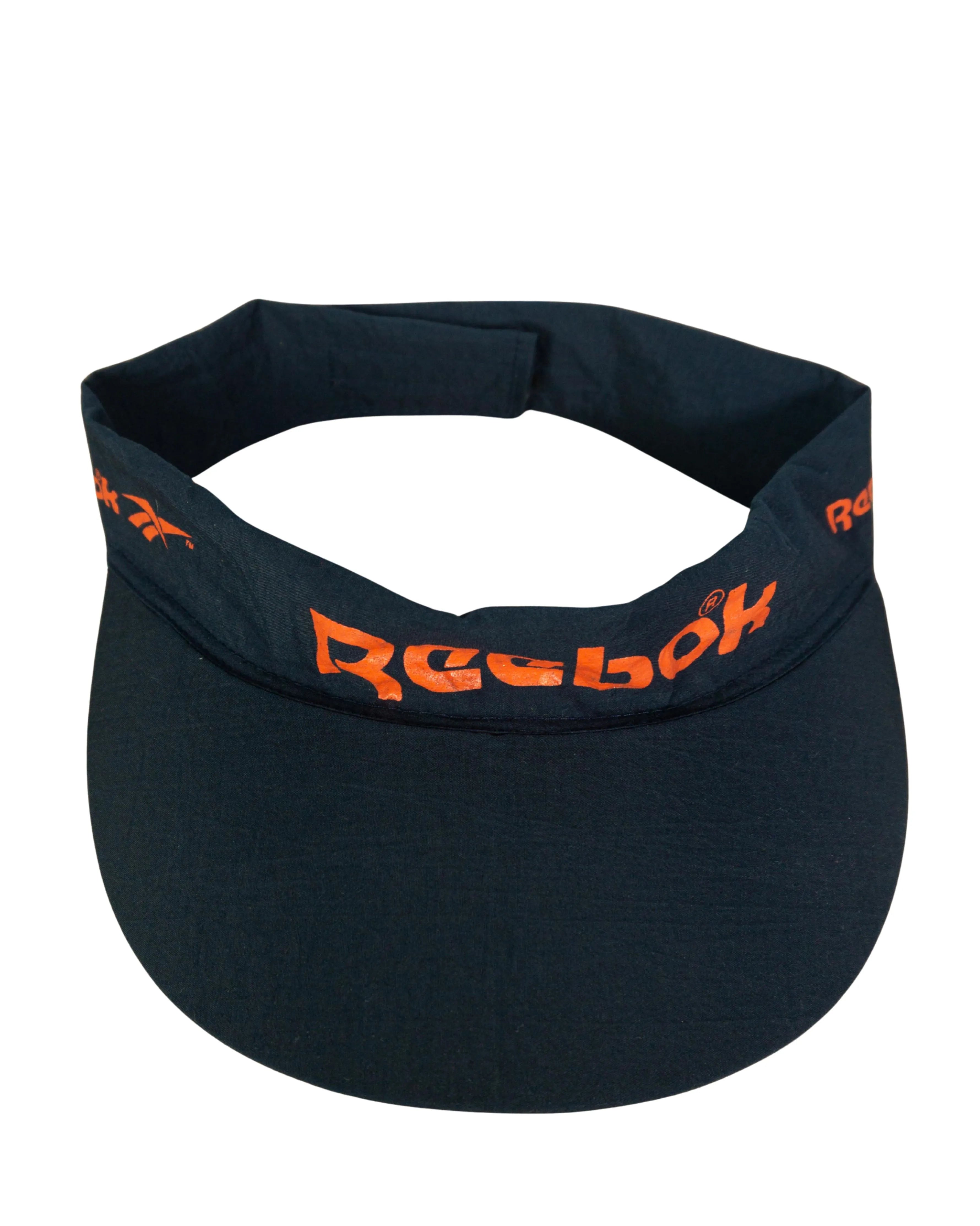 Visera Reebok Azul Marino y Naranja Vintage 90s — Talla M