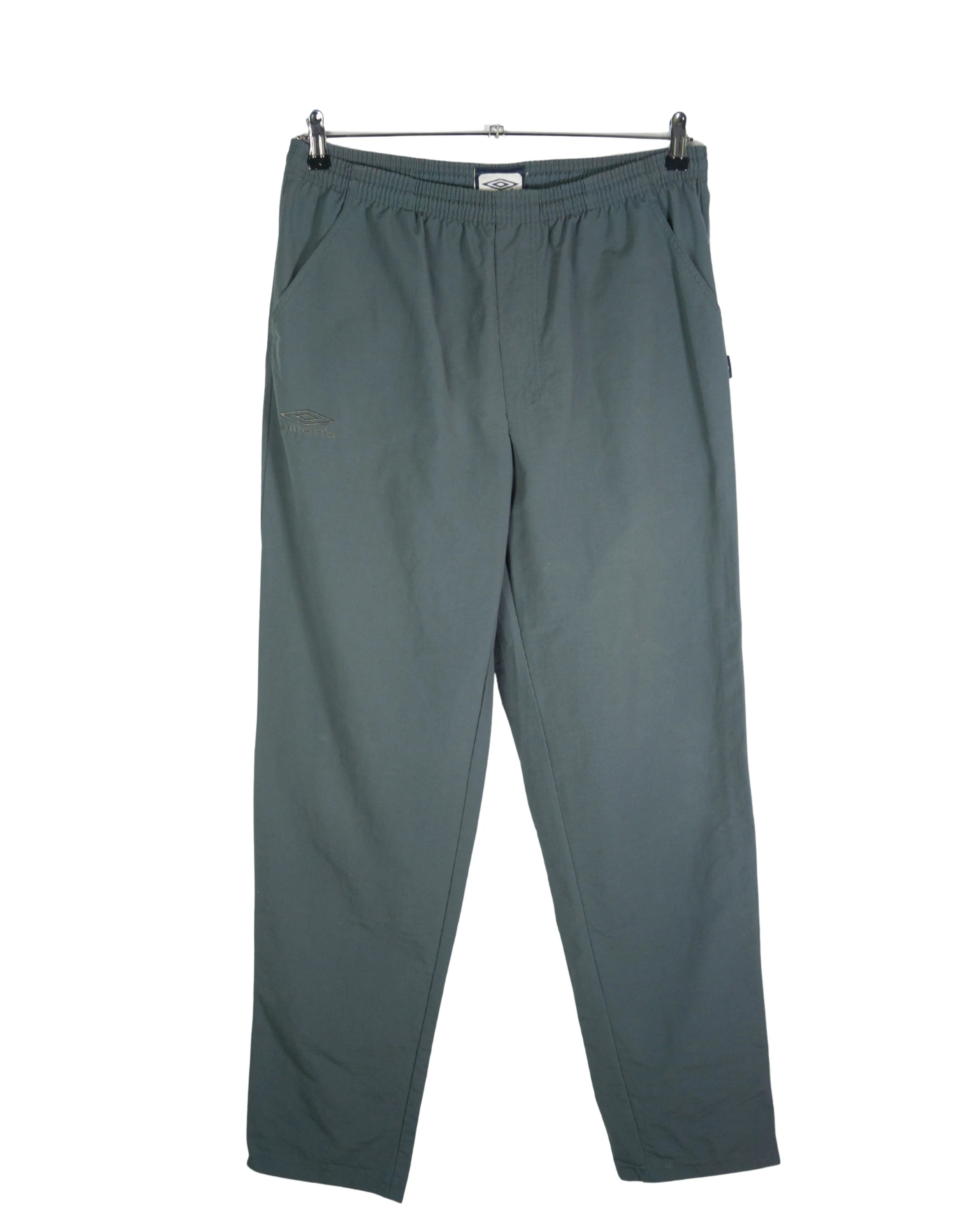 Pantalón Umbro Deportivo Verde Grisáceo Vintage 90s — Talla L