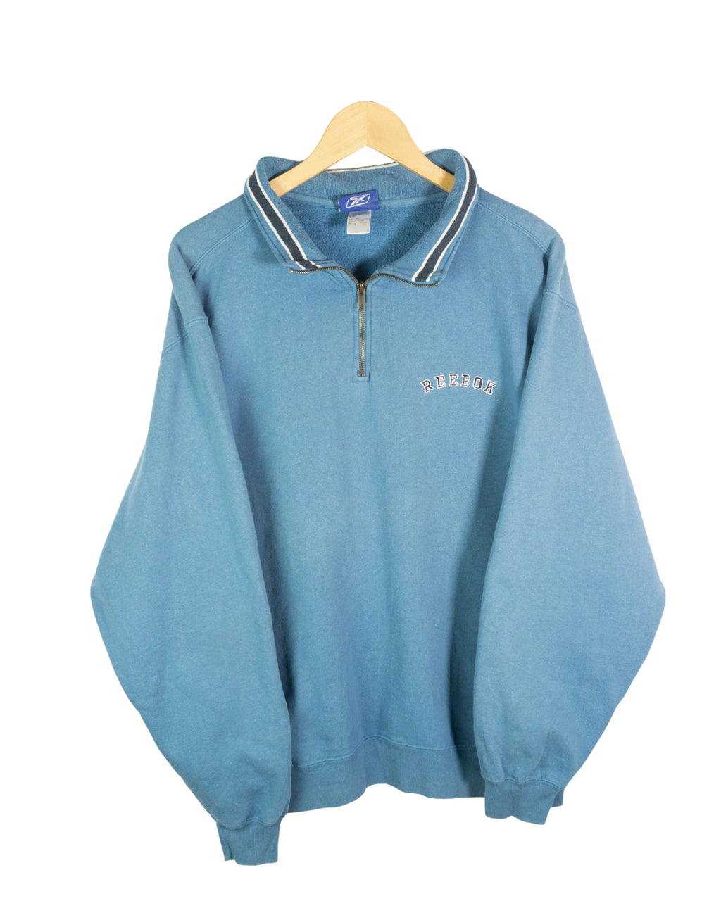 Sudadera 1/4 zip Reebok vintage azul claro XL