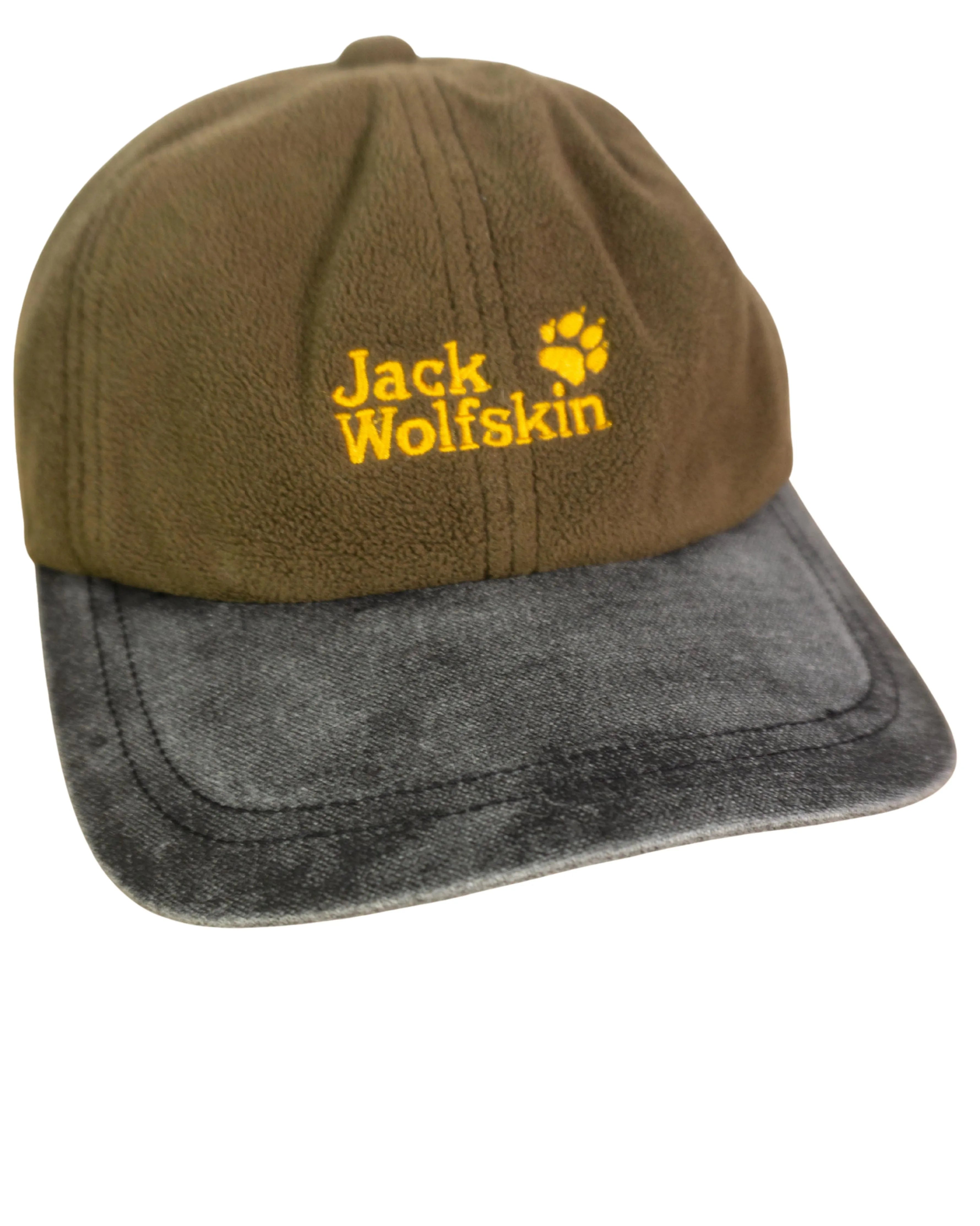 Gorra Polar Jack Wolfskin Verde Oliva Vintage 00s — Talla M