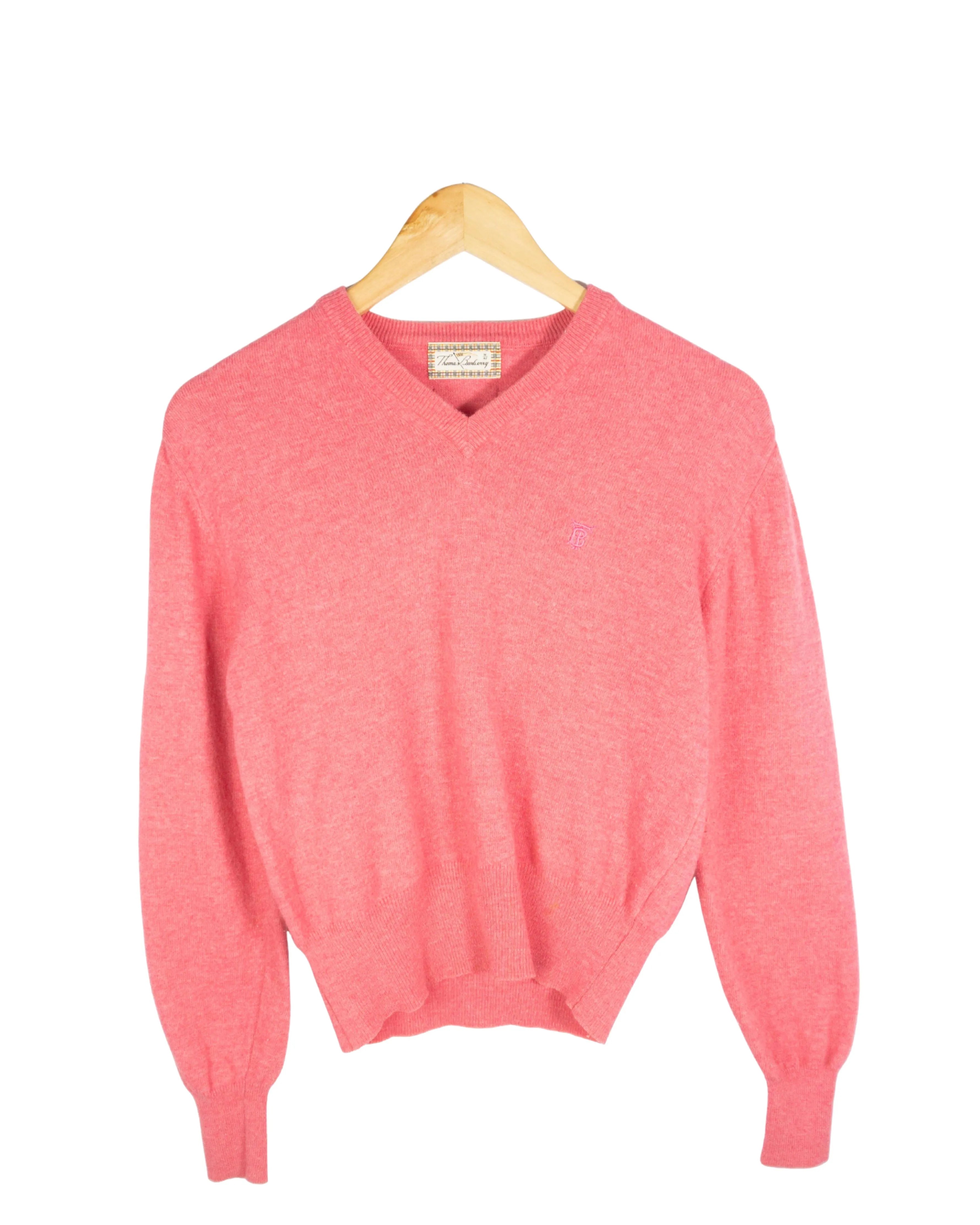 Jersey de lana mujer Thomas Burberrys vintage rosa S