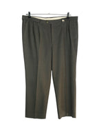 Pantalón Burberry Pinzas Gris Verdoso Vintage 90s — Talla L