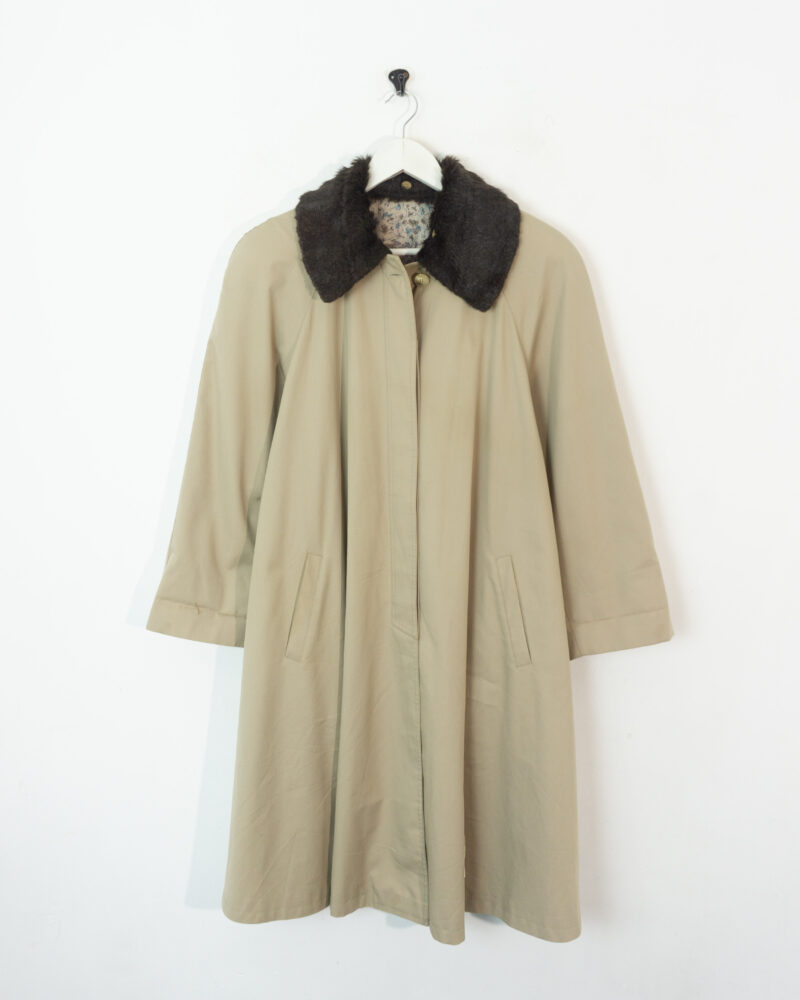 Vintage 90s beige trench coat XL - Imagen 2