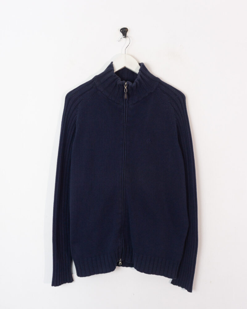 Thomas Burberry navy knit jacket M - Imagen 2