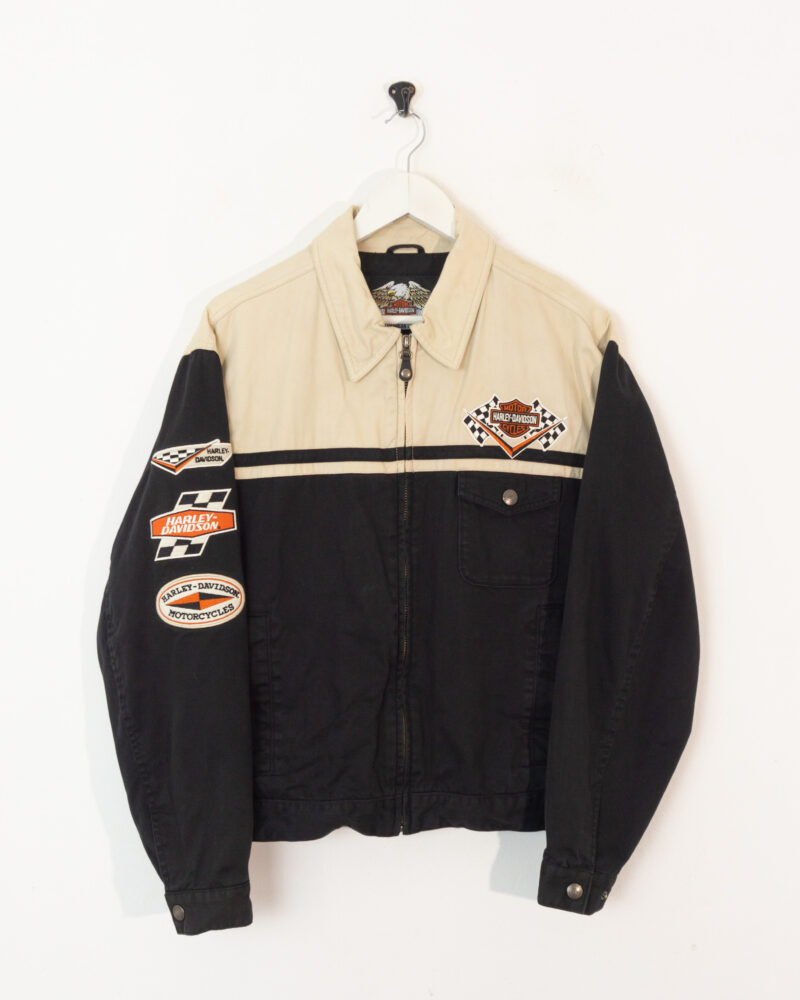 Harley Davidson beige/black jacket M - Imagen 2