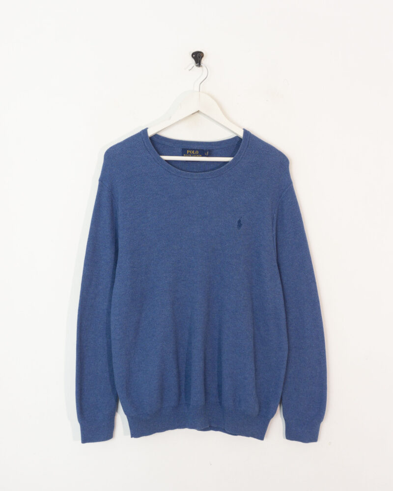 Ralph Lauren blue cotton sweater L - Imagen 2