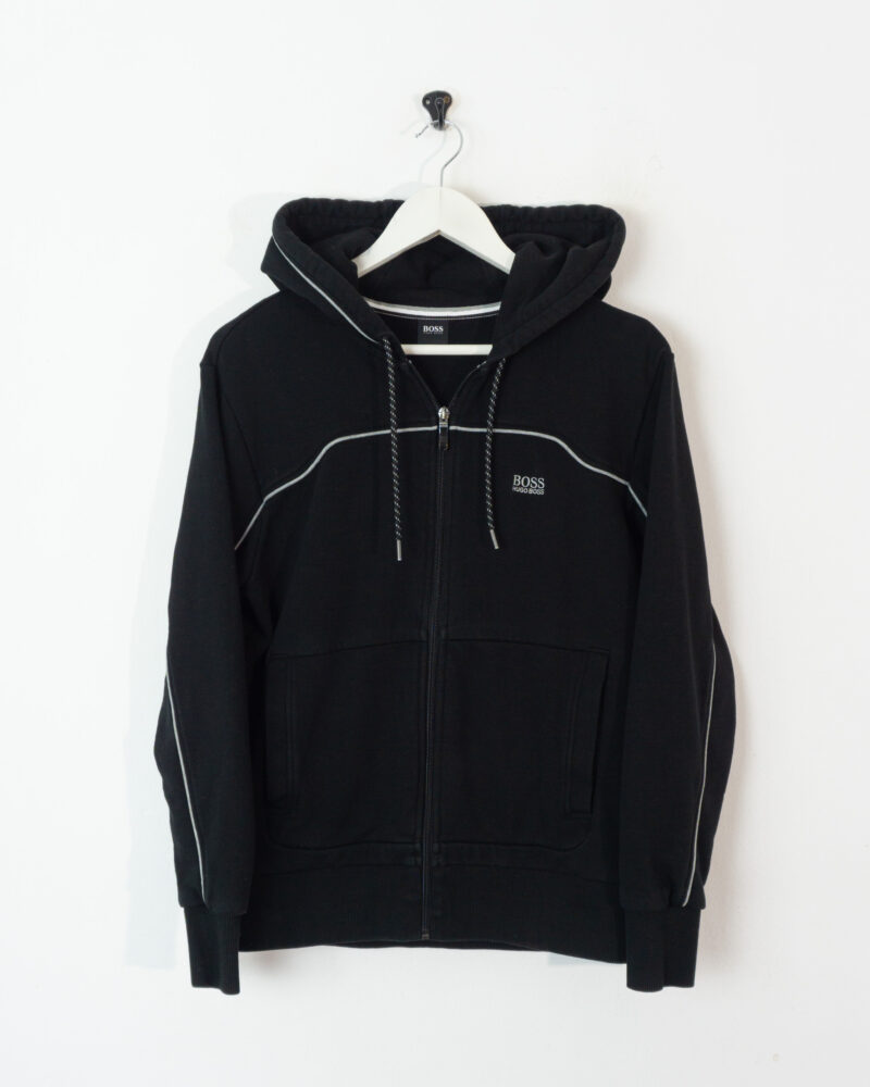 Hugo Boss full zip black hoodie M - Imagen 2