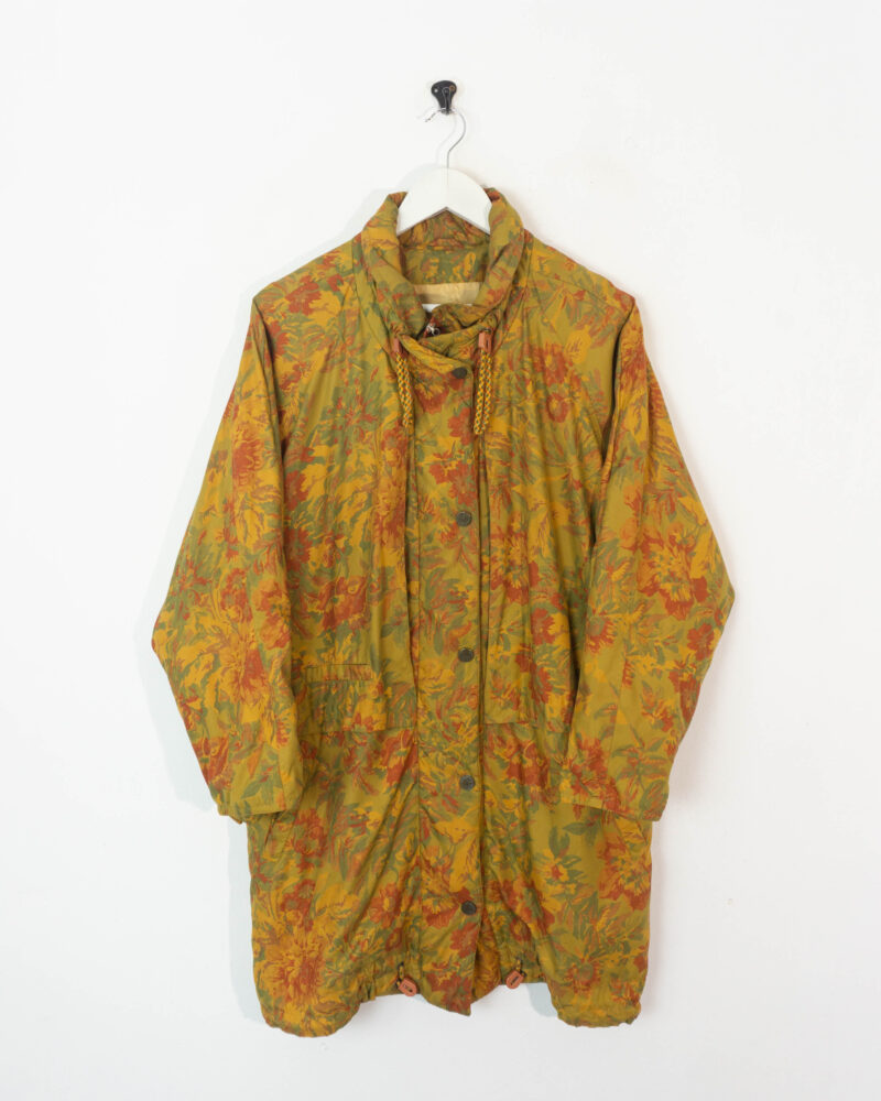 Vintage 90s flowers print coat XL - Imagen 2