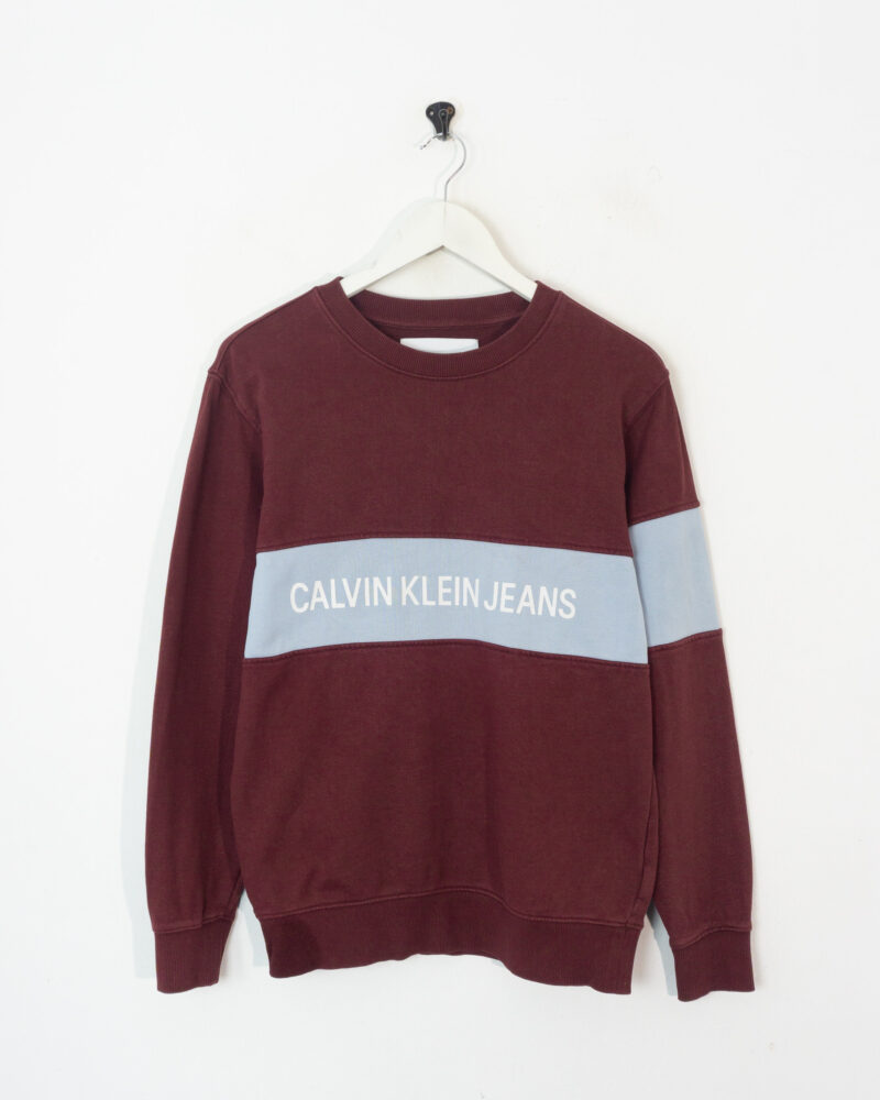 Calvin klein burgundy/blue sweater S - Imagen 2