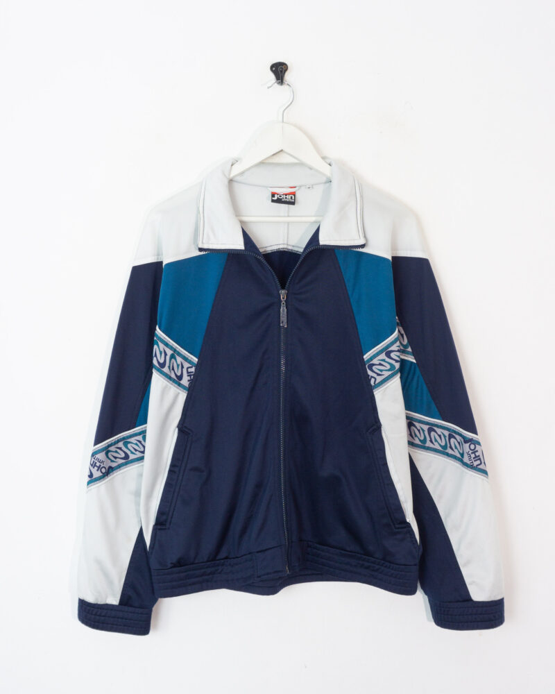 John Smith vintage 90s navy/white track jacket M - Imagen 2