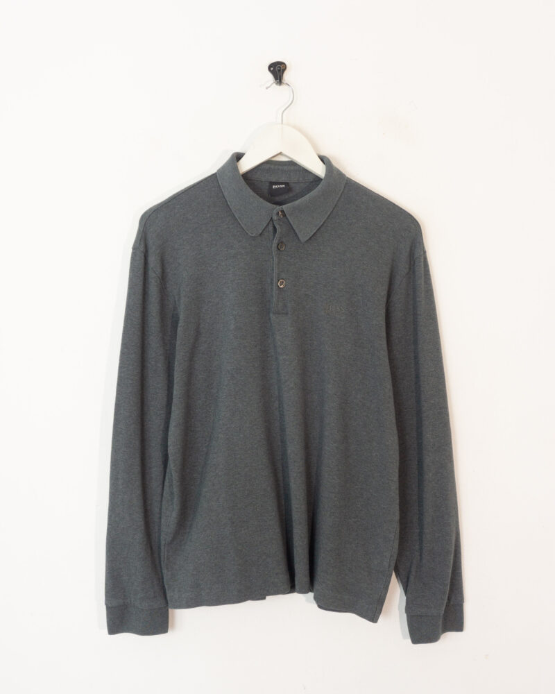 Hugo Boss grey l/s polo L - Imagen 2