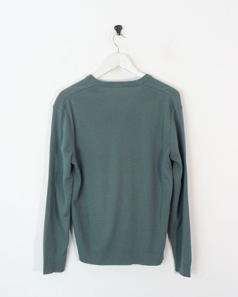 Lacoste vintage 90s grey v-neck sweater S - Imagen 4