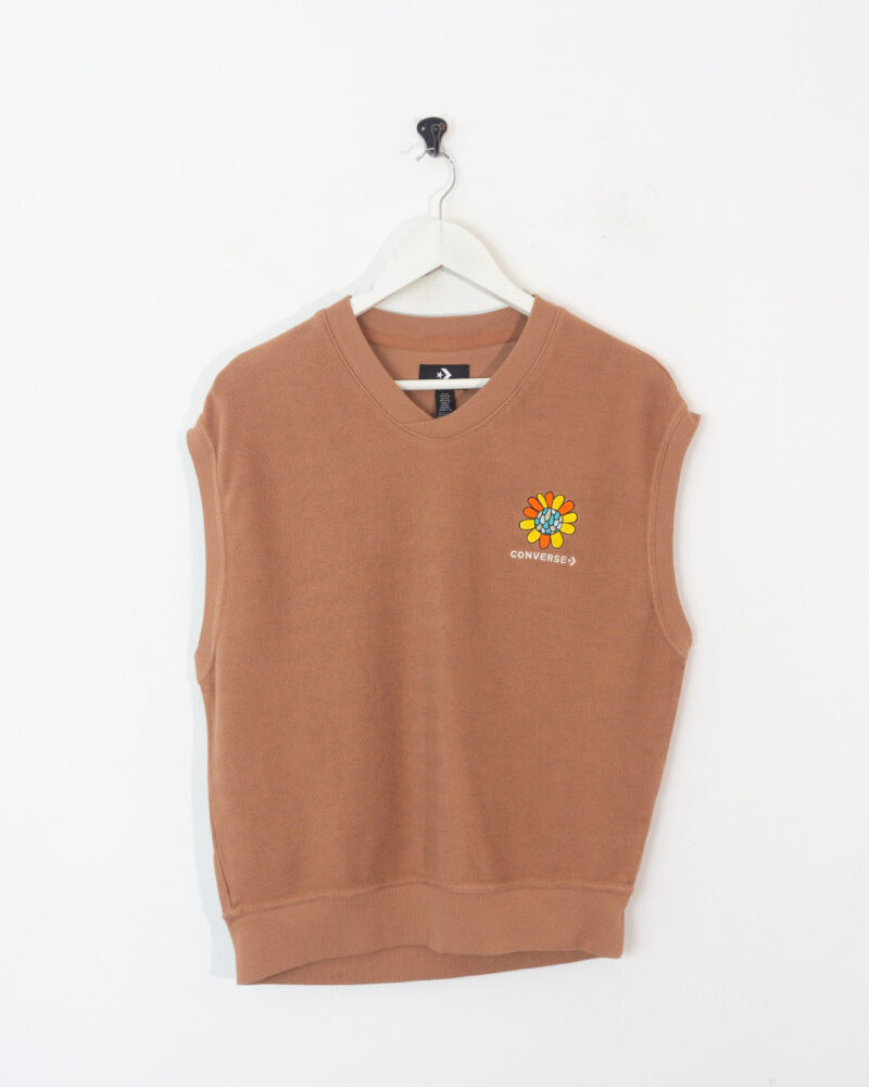 Converse brown knit vest S - Imagen 2