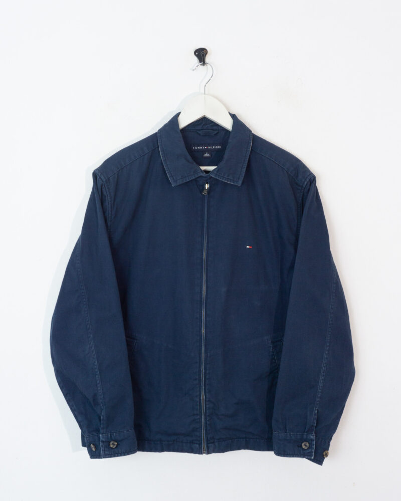 Tommy Hilfiger vintage 00s navy harrington jacket M - Imagen 2