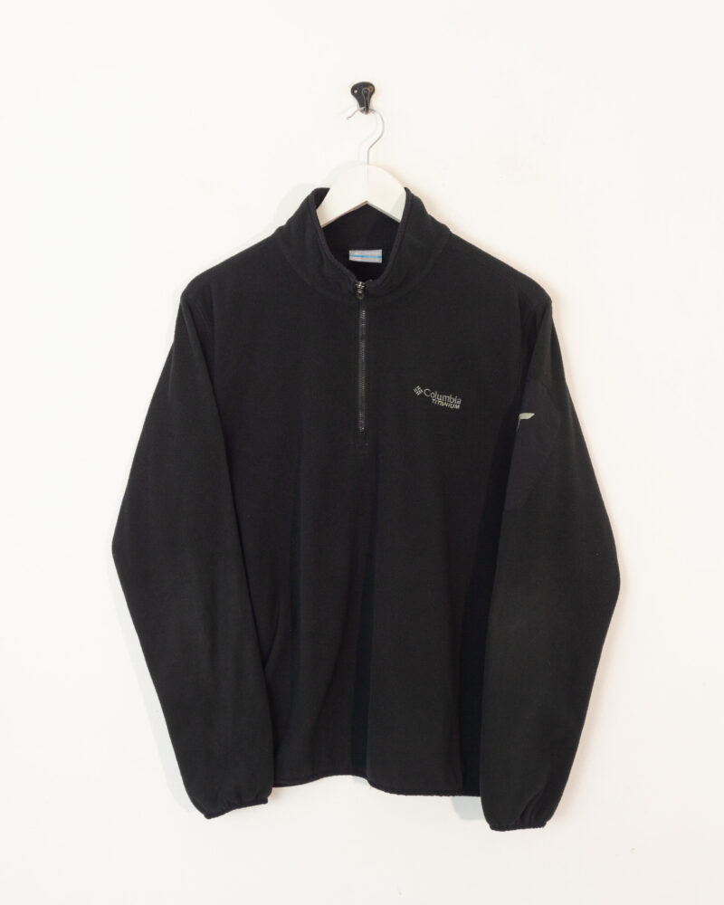 Columbia 1/4 zip black fleece M - Imagen 2