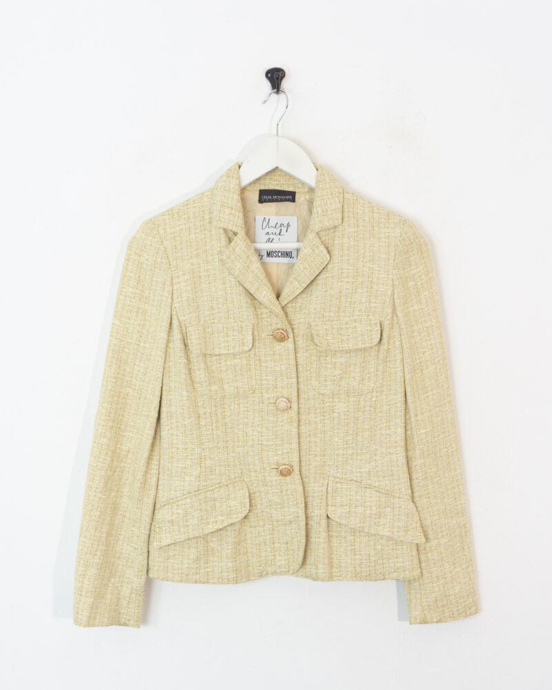 Moschino woman beige blazer M - Imagen 2
