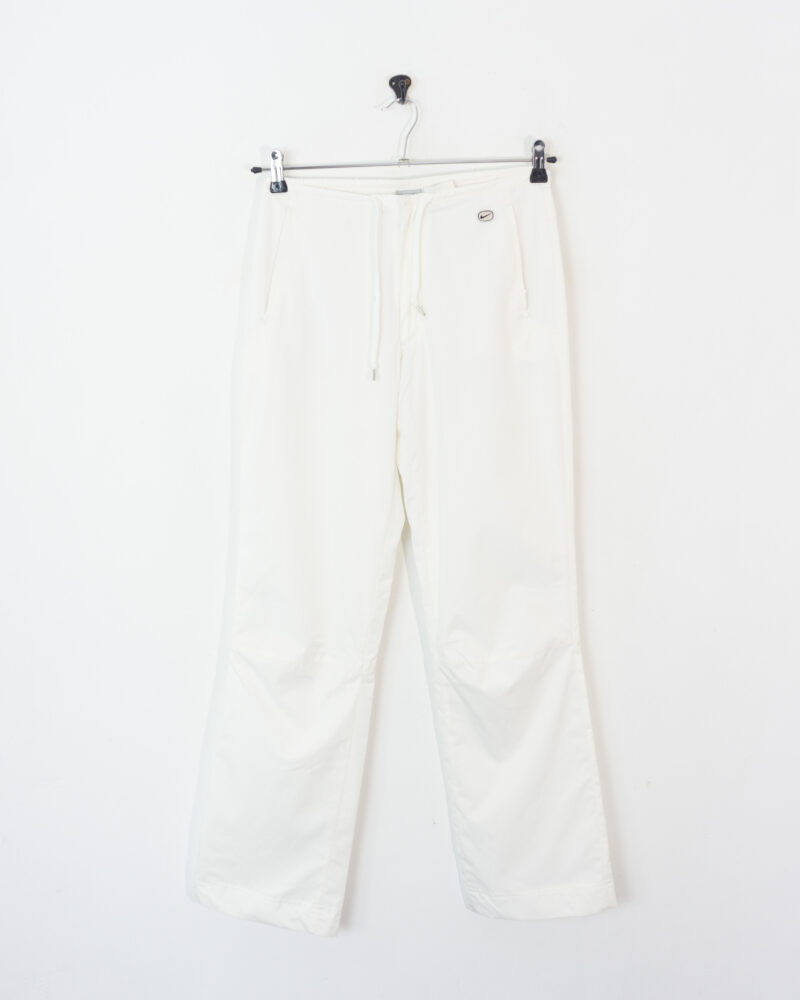 Nike vintage 00s woman white track pants S - Imagen 2