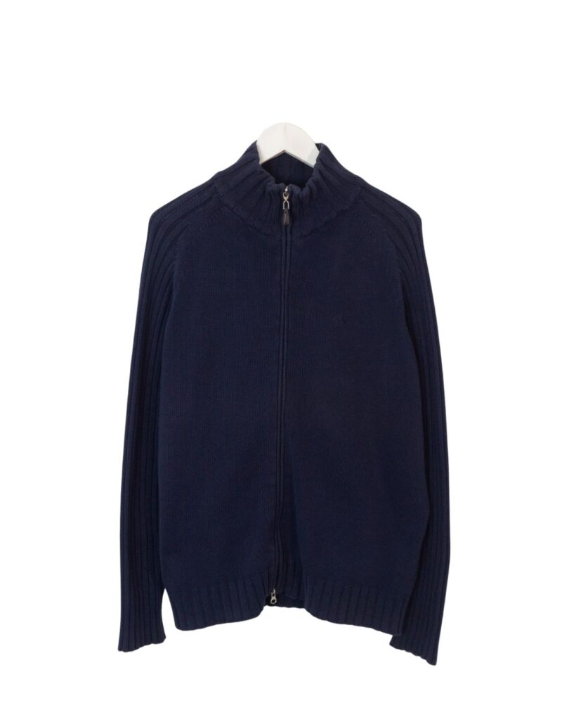 Thomas Burberry navy knit jacket M