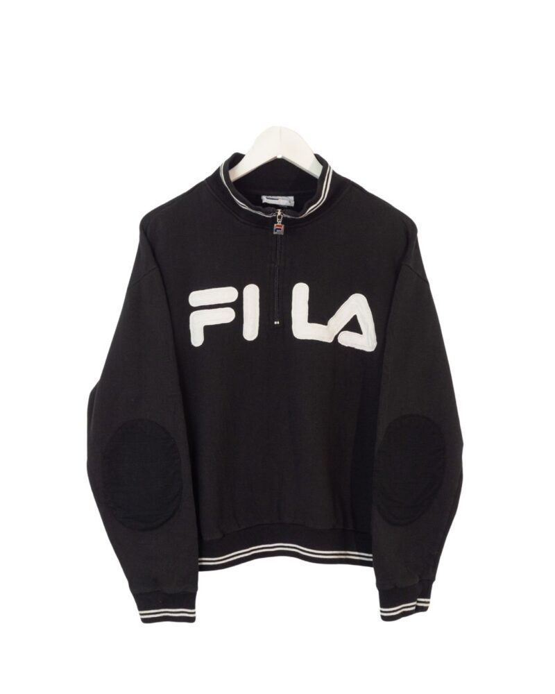 Fila woman black 1/4 zip sweatshirt L