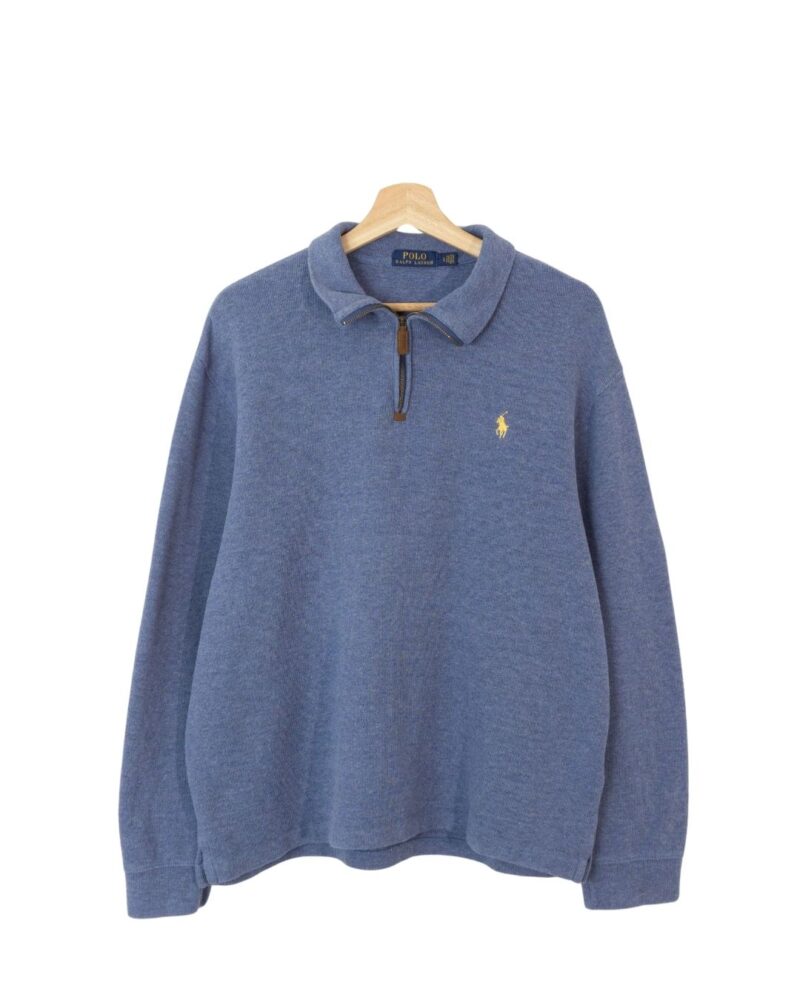 Ralph Lauren 1/4 zip blue sweatshirt M