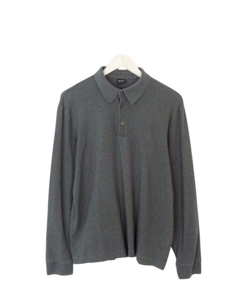 Hugo Boss grey l/s polo L