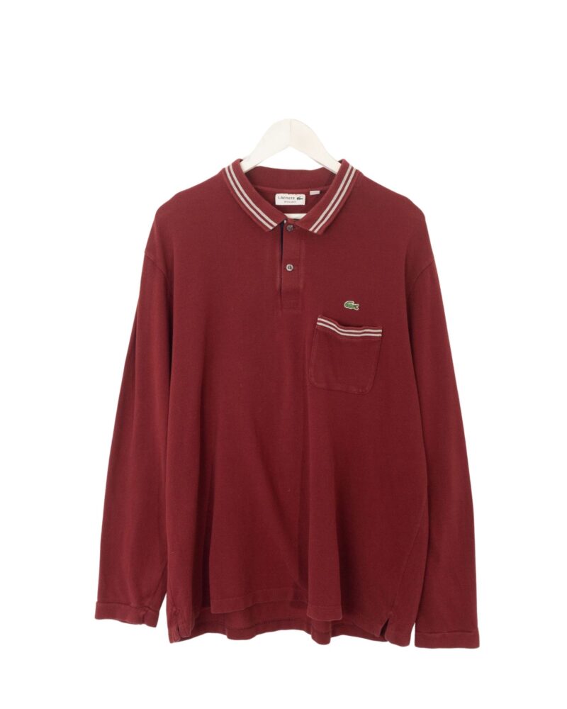 Lacoste red l/s polo XXL