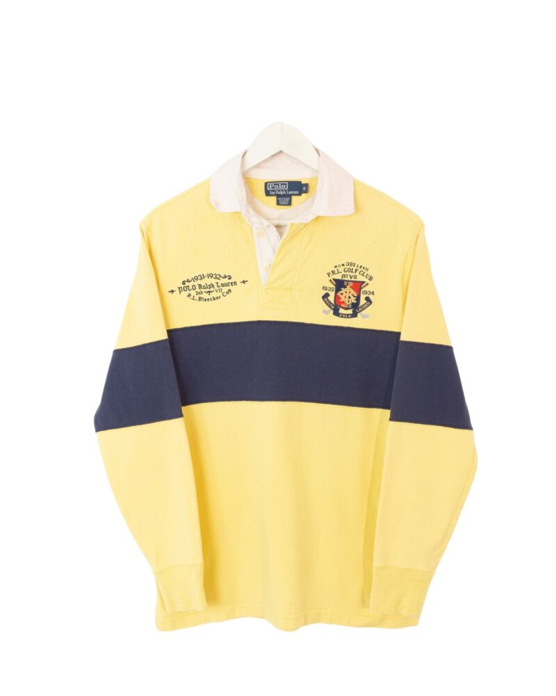 Ralph Lauren yellow/navy polo S