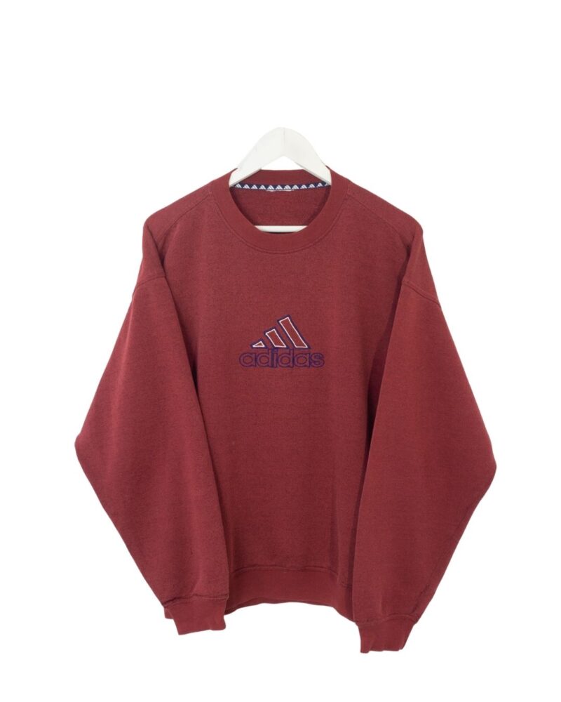 Adidas vintage 90s burgundy sweatshirt M