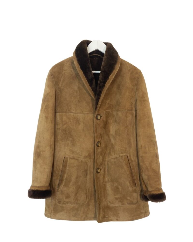 Vintage suede sand coat L