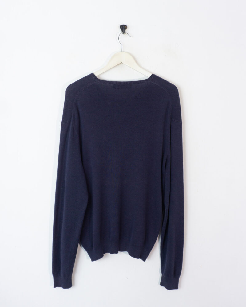 Ralph Lauren vintage 00s navy v-neck sweater L - Imagen 3