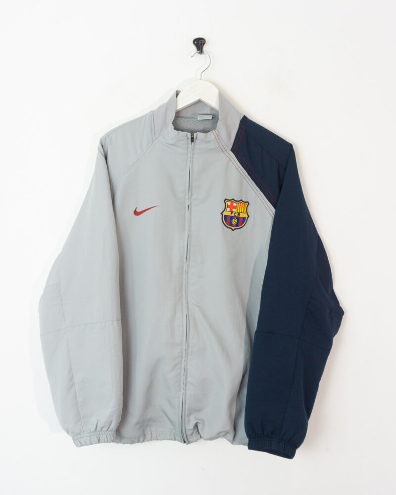 Nike Fc Barcelona grey/navy track jacket 2004/05 XL - Imagen 2